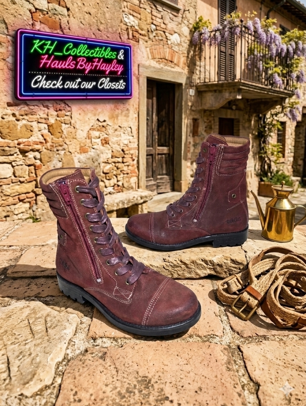 NWOT Taos Renegade Bordeaux Suede Boots Women’s 5 5.5 EU 36